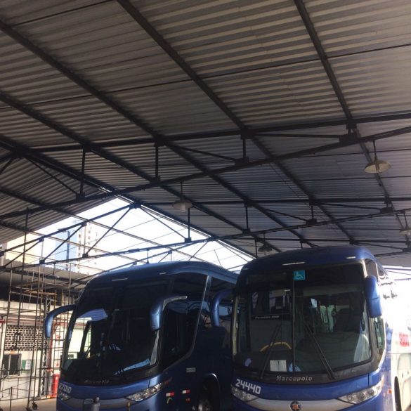 REFORMA DE COBERTURA METÁLICA DE GARAGEM DE ÔNIBUS